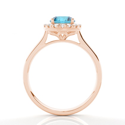 Krappenfassung Topaz Halo Verlobungsring