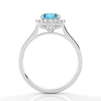 Krappenfassung Topaz Halo Verlobungsring
