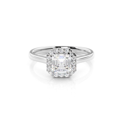 Silver Diamond Engagement Rings