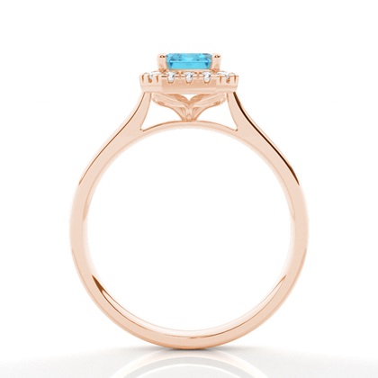 Krappenfassung Topaz Halo Verlobungsring