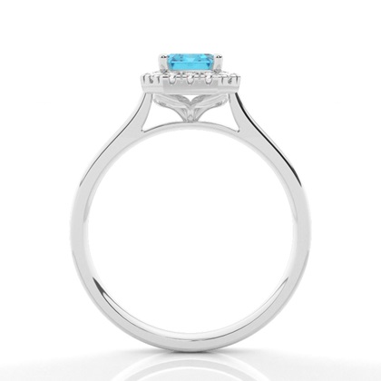 Krappenfassung Topaz Halo Verlobungsring