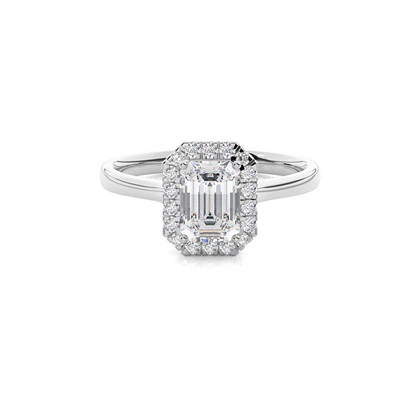 Silver Diamond Engagement Rings