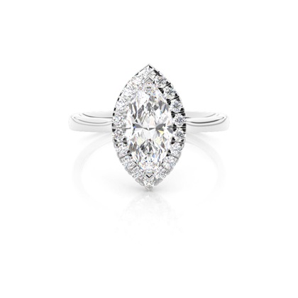 Silver Diamond Engagement Rings