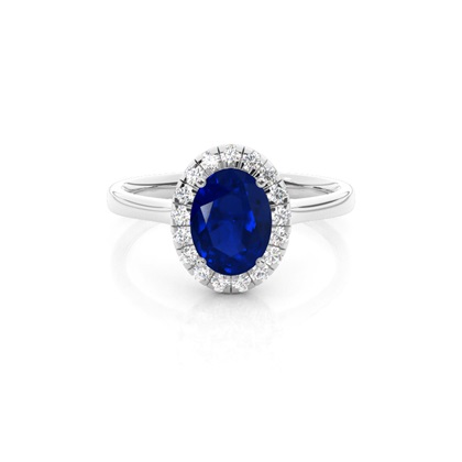 Oval Sapphire Diamond Engagement Rings
