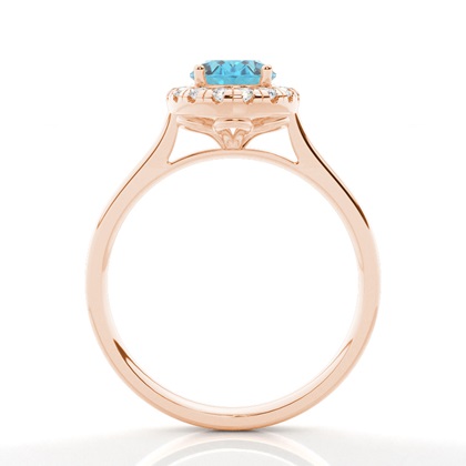 Krappenfassung Topaz Halo Verlobungsring