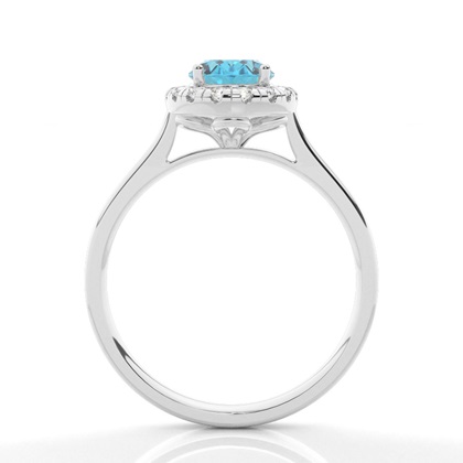 Krappenfassung Topaz Halo Verlobungsring