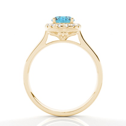 Krappenfassung Topaz Halo Verlobungsring