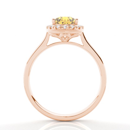 Gelber Diamant Halo Verlobungsring