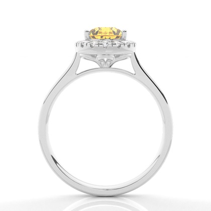 Gelber Diamant Halo Verlobungsring