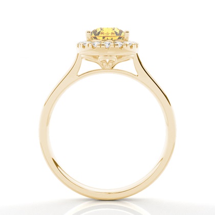 Gelber Diamant Halo Verlobungsring