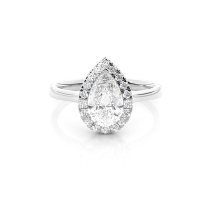 Silver Diamond Engagement Rings