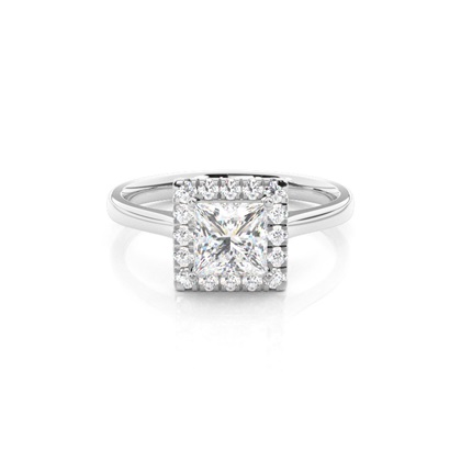 Silver Diamond Engagement Rings