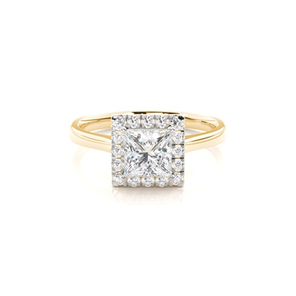 Mixed Metal Diamond Engagement rings