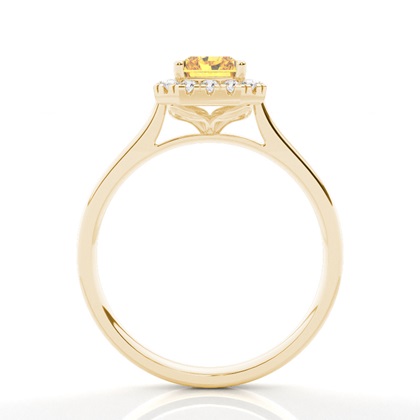 Gelber Diamant Halo Verlobungsring