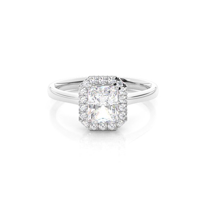 Silver Diamond Engagement Rings