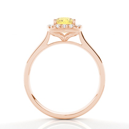 Yellow Diamond Halo Engagement Ring