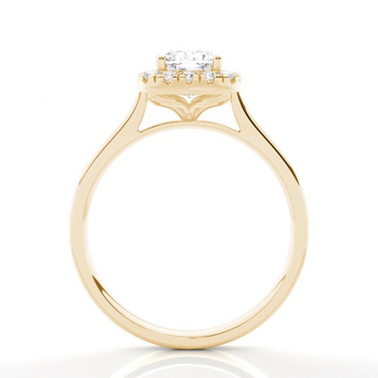 2.00 Carat Gelbgold Halo Verlobungsringe