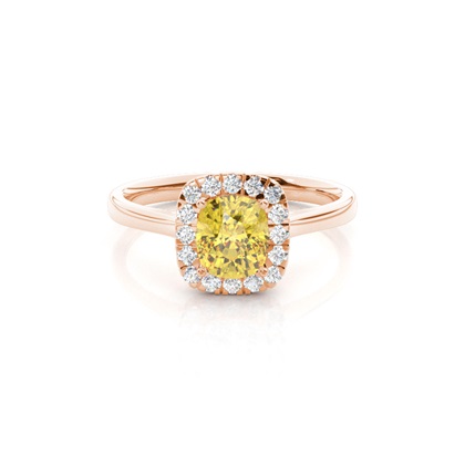Gelber Diamant Halo Verlobungsring