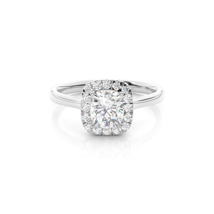 Silver Diamond Engagement Rings