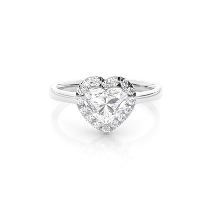 Silver Diamond Engagement Rings