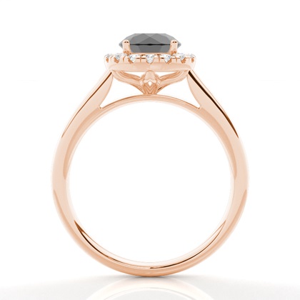 Rotgold Schwarze Diamanten Verlobungsringe