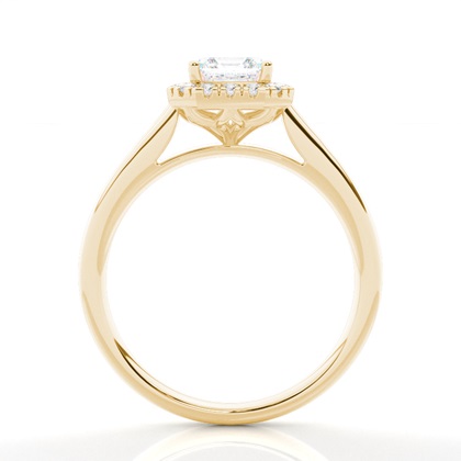 4.00 Carat Yellow Gold Halo Engagement Rings