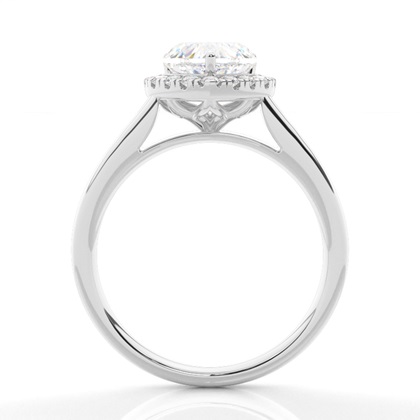 3.00 Carat Platin Halo Verlobungsringe