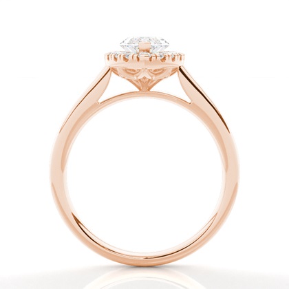 4.00 Carat Rose Gold Halo Engagement Rings