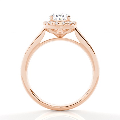 4.00 Carat Rose Gold Halo Engagement Rings