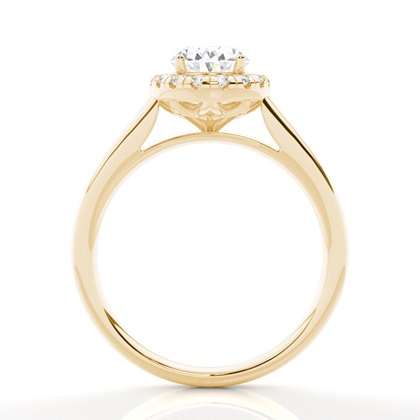 4.00 Carat Yellow Gold Halo Engagement Rings