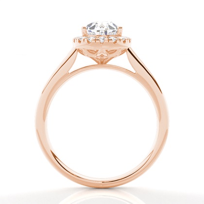 4.00 Carat Rose Gold Halo Engagement Rings