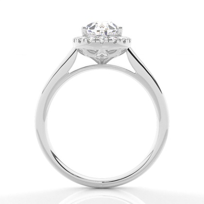 3.00 Carat Platin Halo Verlobungsringe