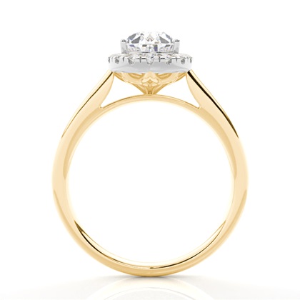 2.00 Carat Mischmetalle Halo Verlobungsringe