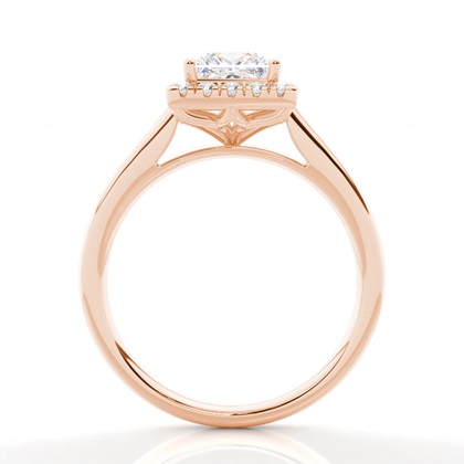 4.00 Carat Rose Gold Halo Engagement Rings