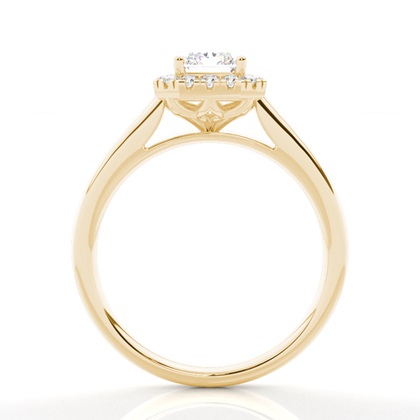 4.00 Carat Yellow Gold Halo Engagement Rings
