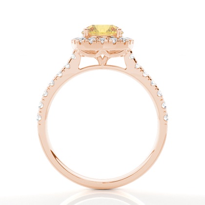Gelber Diamant Halo Verlobungsring