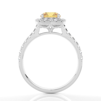 Gelber Diamant Halo Verlobungsring