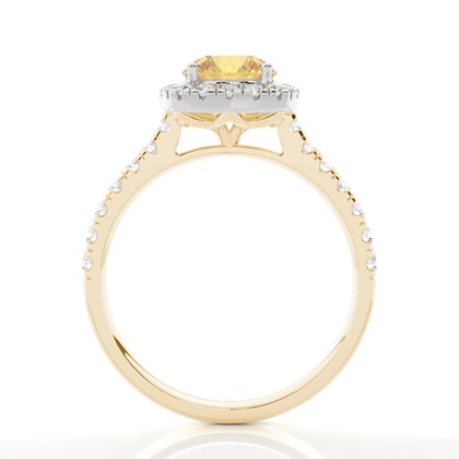 Gelber Diamant Halo Verlobungsring
