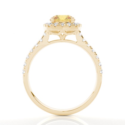 Gelber Diamant Halo Verlobungsring
