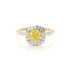 Gelber Diamant Halo Verlobungsring
