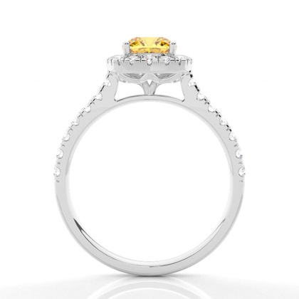 Gelber Diamant Halo Verlobungsring
