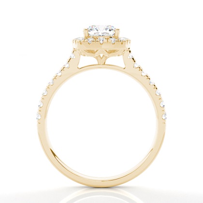 2.00 Carat Gelbgold Halo Verlobungsringe