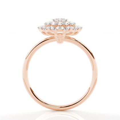 Rose Gold Diamond Cluster Rings