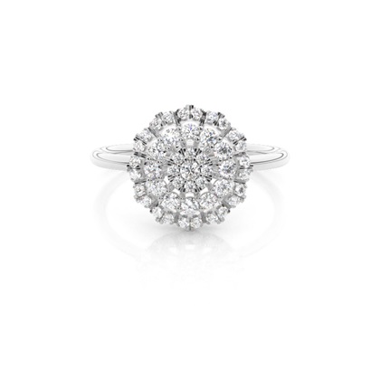 White Gold Cluster Rings Diamond Rings
