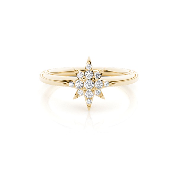 Prong Setting Round Diamond Cluster Ring