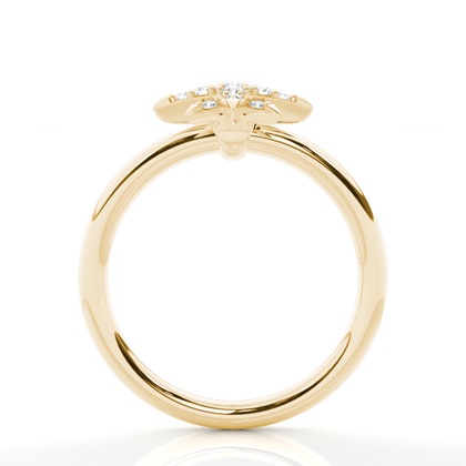 Yellow Gold Cluster Diamond Rings