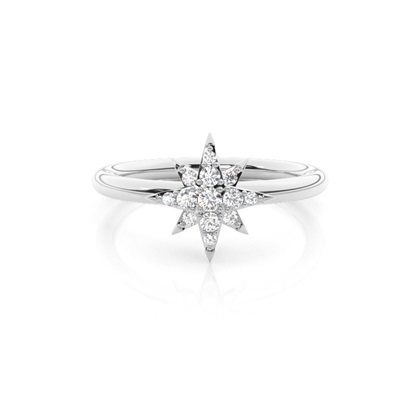 White Gold Cluster Rings Diamond Rings