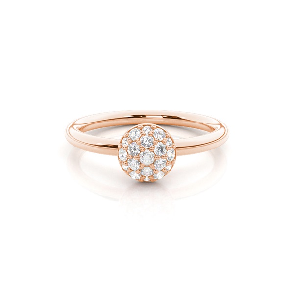 Prong Setting Round Diamond Cluster Ring