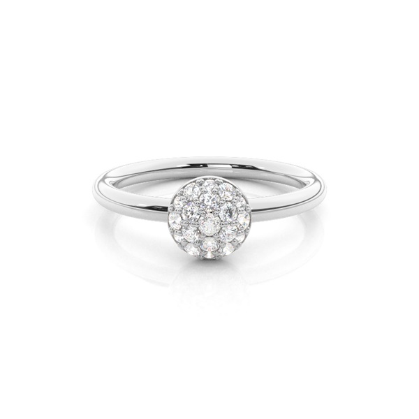 Prong Setting Round Diamond Cluster Ring