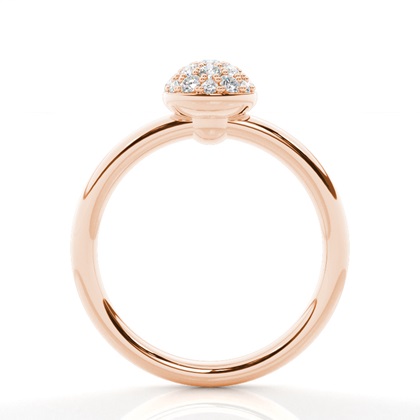 Rose Gold Diamond Cluster Rings